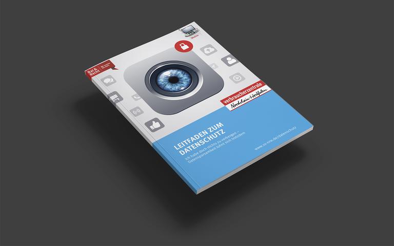 Marketingberatung, Konzeption und Design der Broschüre für Datenschutz der Verbraucherzentrale.