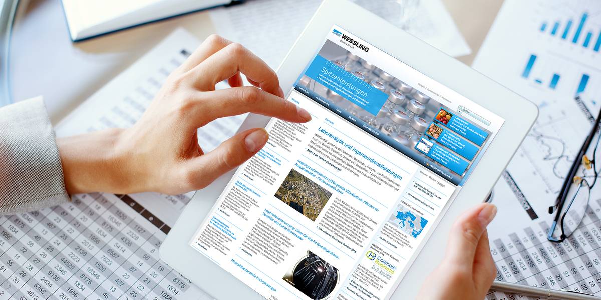 TYPO3 Website für die WESSLING Group - SEO und Programmierung